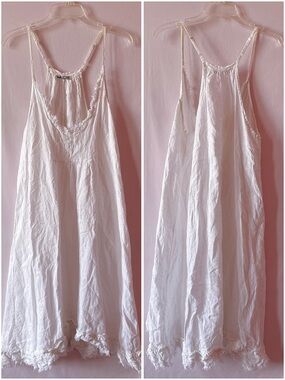 Meo Meli Linen Cottage Dress 🤍🦢🌿